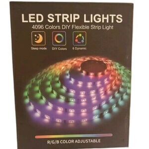 Led Strip Lights 16.4ft RGB W/Remote Sleep‎ Mode DIY Adjustable Colors W/Timer